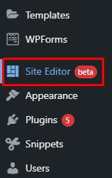Site Editor Beta