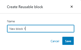 Name resuable block