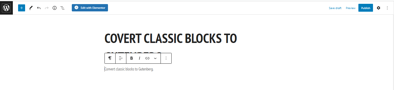 Classic block to Gutenberg conversion complete