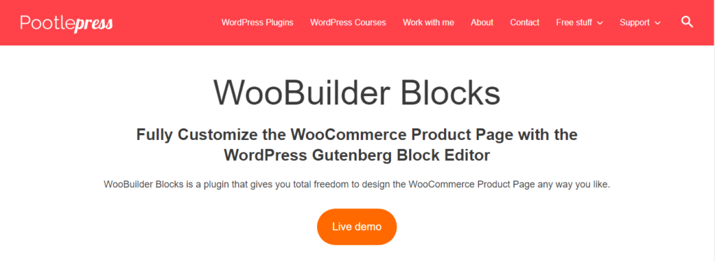 WooBuilder Blocks plugin