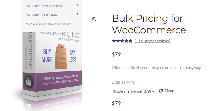 Bulk Pricing for WooCommerce plugin