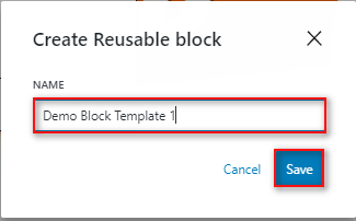 Name the reusable block