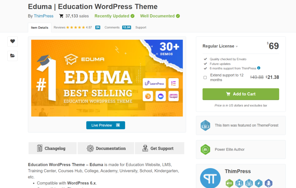 eduma theme - best wordpress lms themes