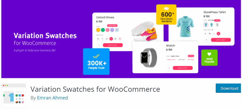 preview image for Variation Swatches for WooCommerce plugin